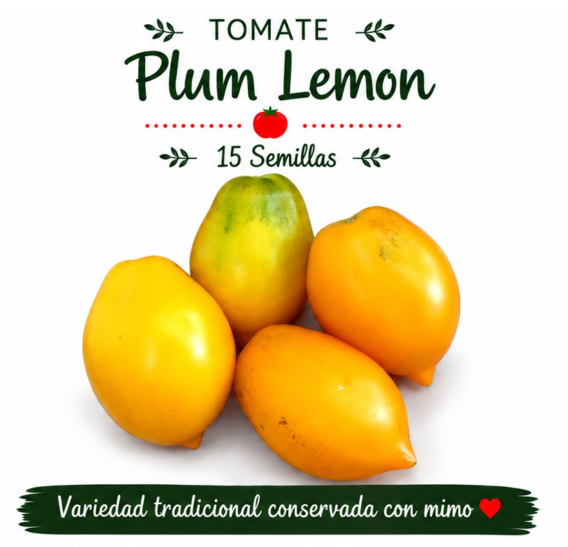 Tomate Plum Lemon - 15 semillas 