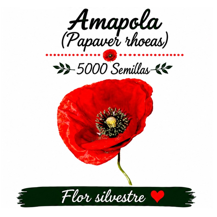 Papaver rhoeas - Amapola - 5000 semillas